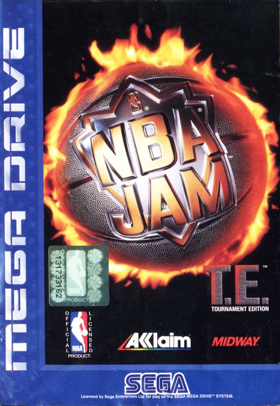 NBA Jam Tournament Edition box art for Sega Genesis